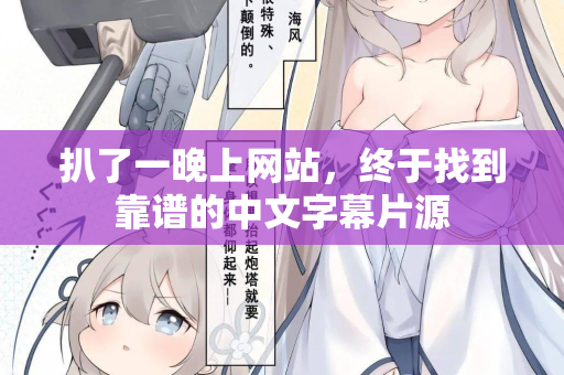 扒了一晚上网站，终于找到靠谱的中文字幕片源