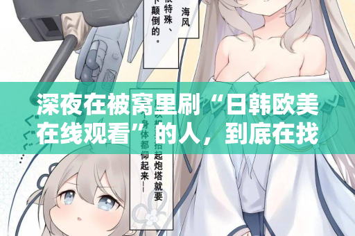 深夜在被窝里刷“日韩欧美在线观看”的人,到底在找什么? 深夜在被窝里刷“日韩欧美在线观看”的人,到底在找什么?
