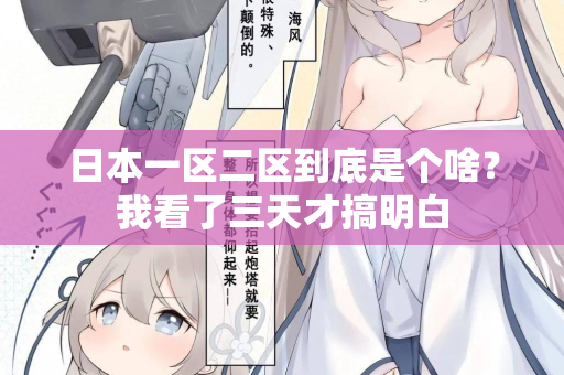 日本一区二区到底是个啥？我看了三天才搞明白