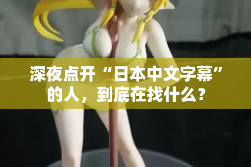 深夜点开“日本中文字幕”的人，到底在找什么？