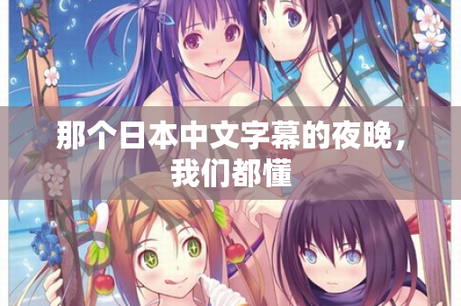 那个日本中文字幕的夜晚，我们都懂