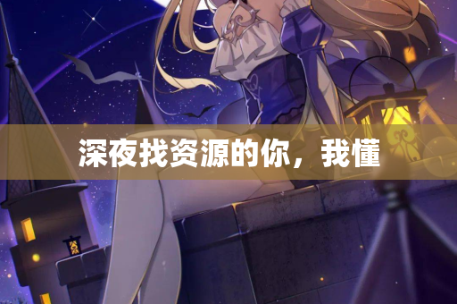 深夜找资源的你,我懂 深夜找资源的你,我懂